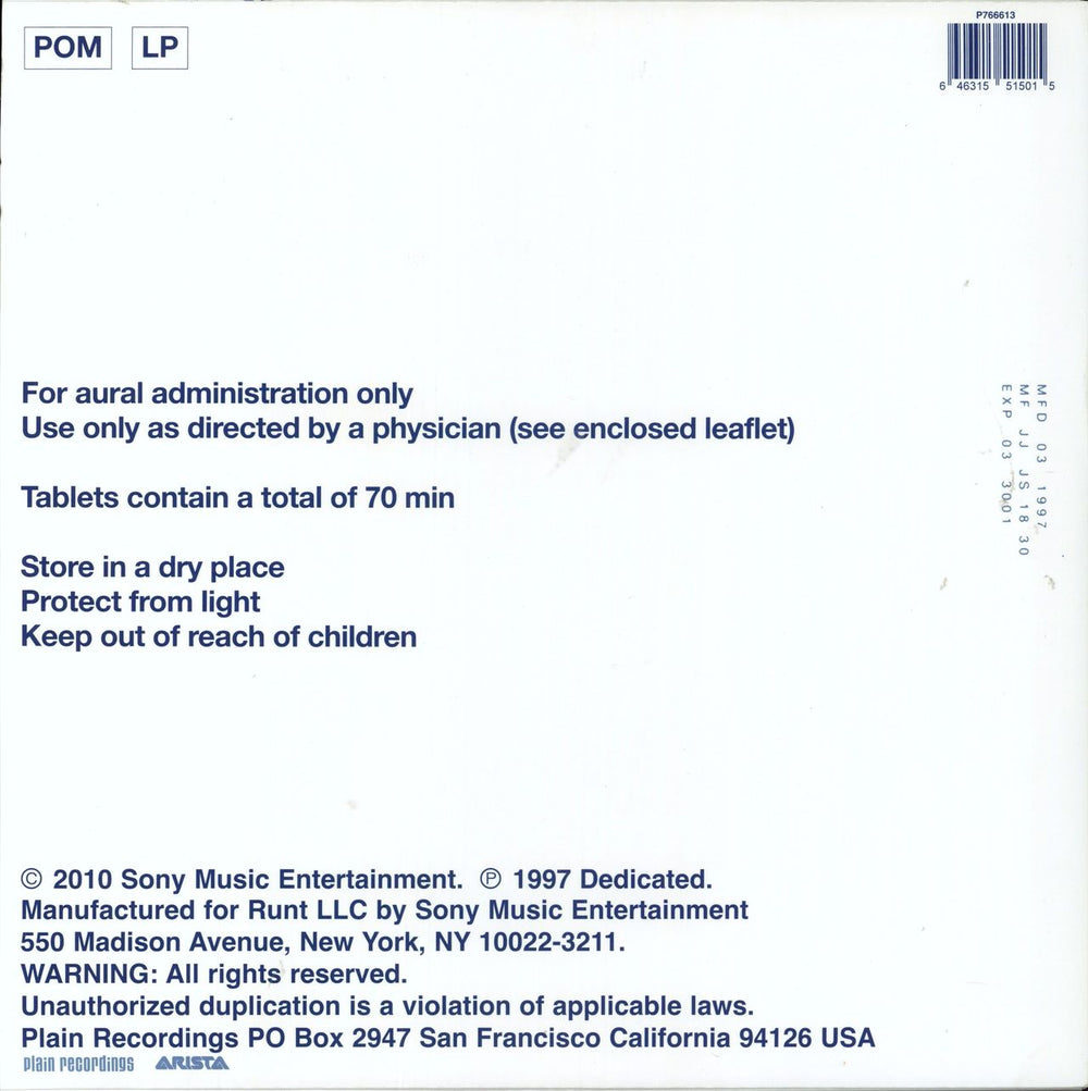 Spiritualized Ladies And Gentlemen We Are Floating In Space - 180gm - EX US 2-LP vinyl record set (Double LP Album) 646315515015