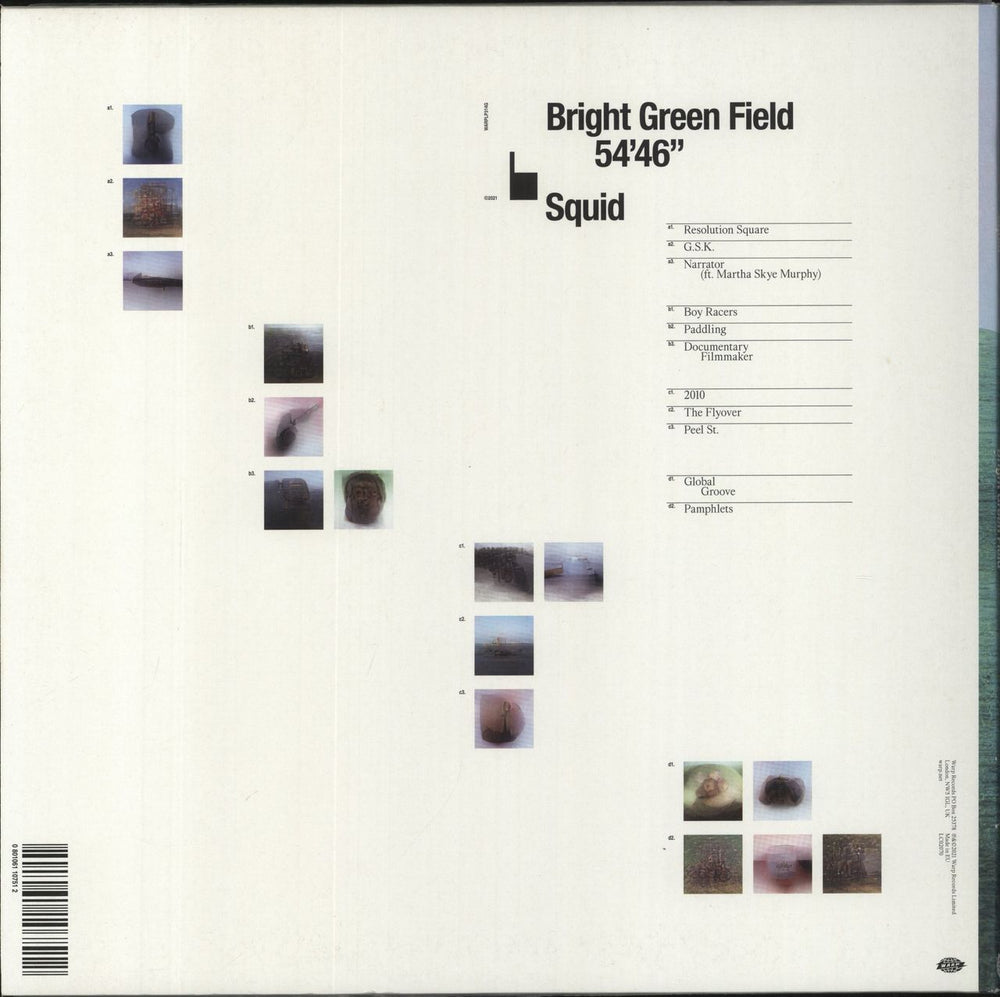 Squid Bright Green Field - Green Vinyl UK 2-LP vinyl record set (Double LP Album) 801061107512