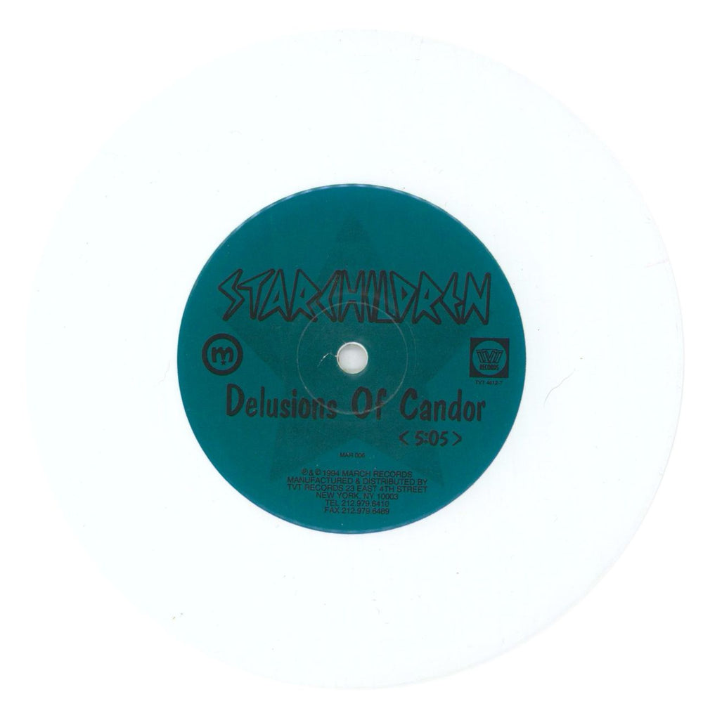 Starchildren Delusions Of Candor - White US 7" vinyl single (7 inch record / 45) TDR07DE205918