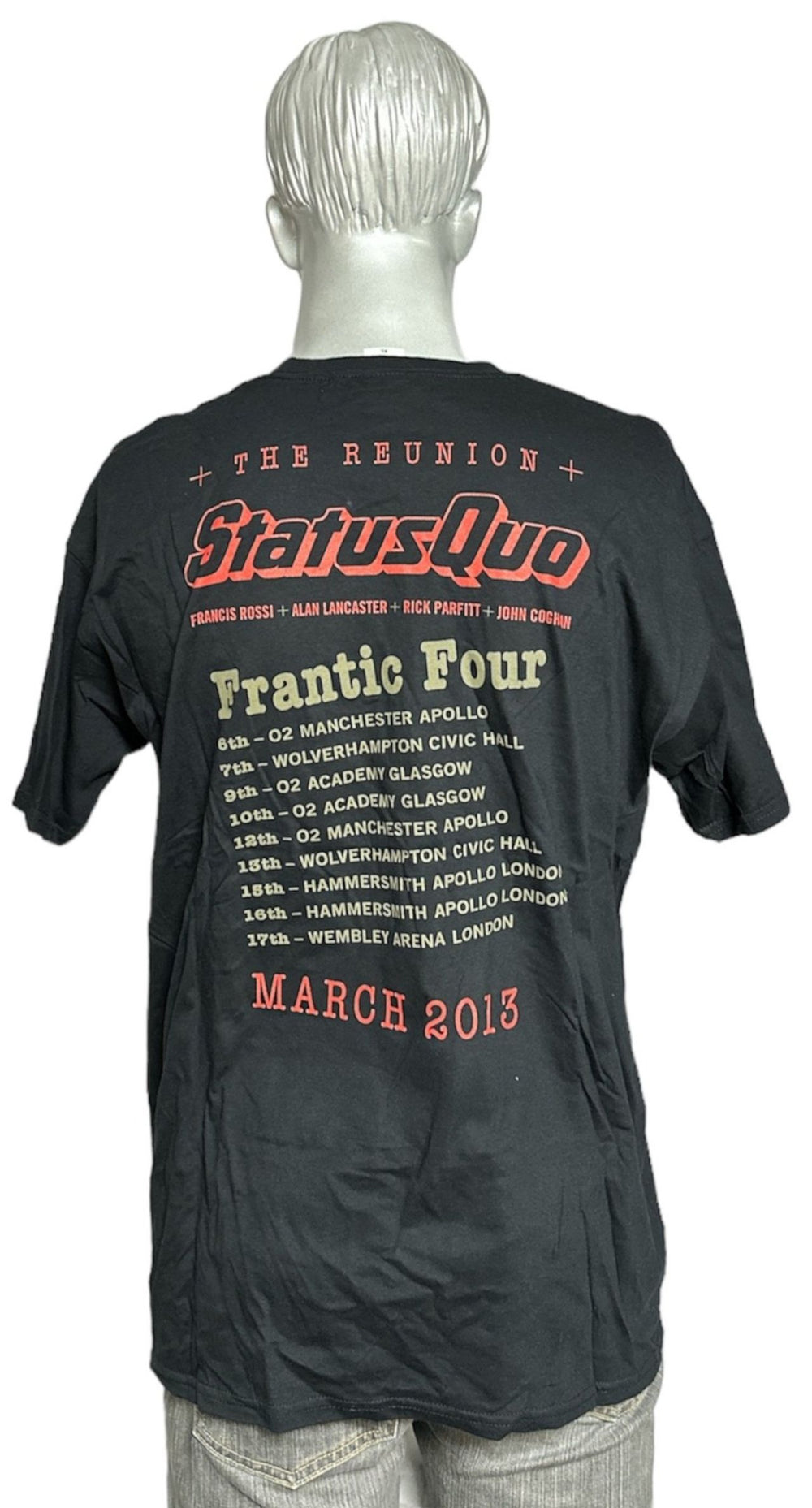 Status Quo Frantic Four 2013 The Reunion UK t-shirt