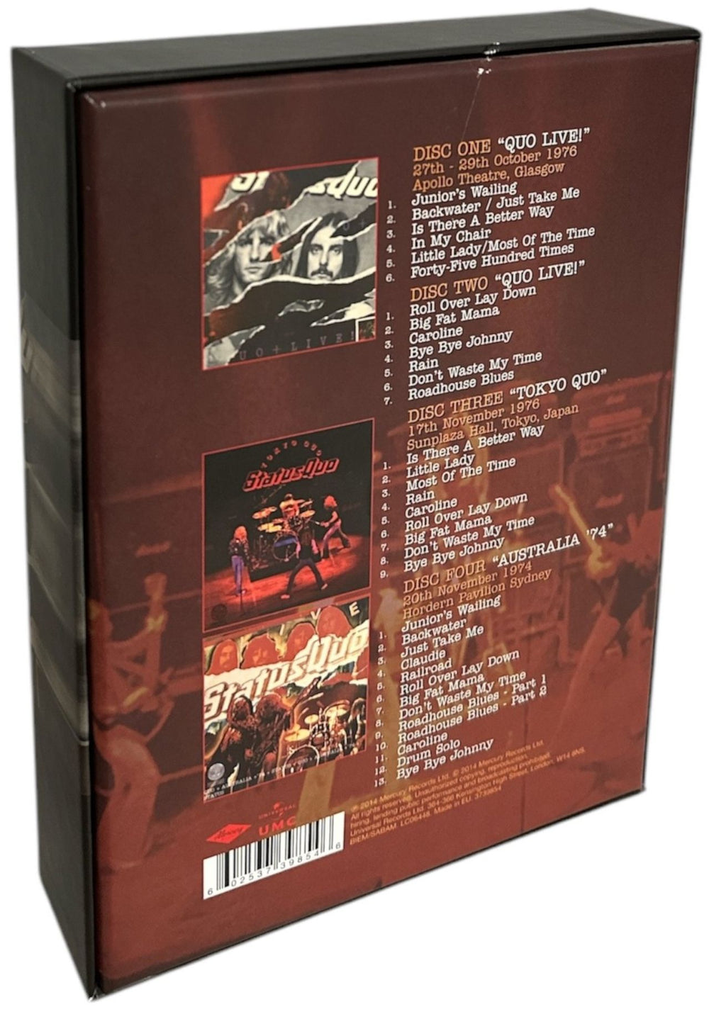 Status Quo Live! UK CD Album Box Set 602537398546