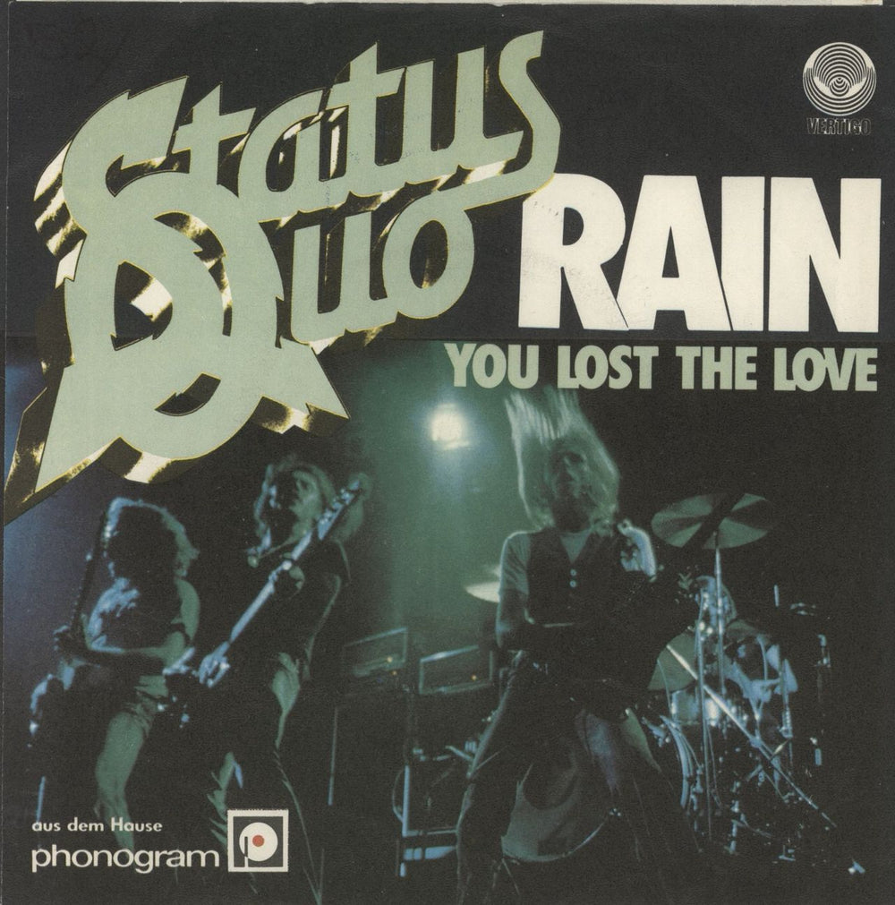Status Quo Rain - Interlocking Logo German 7" vinyl single (7 inch record / 45)