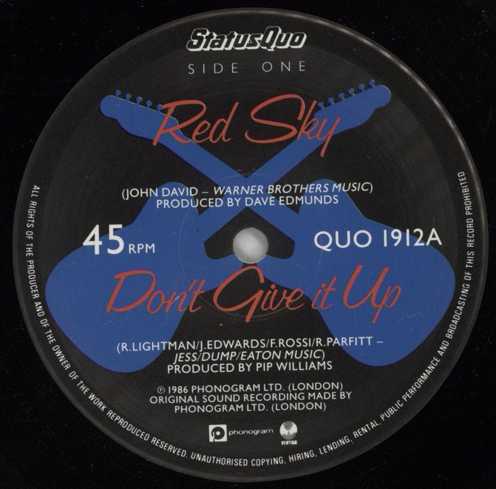 Status Quo Red Sky - Poster Sleeve UK 12" vinyl single (12 inch record / Maxi-single) QUO12RE46520