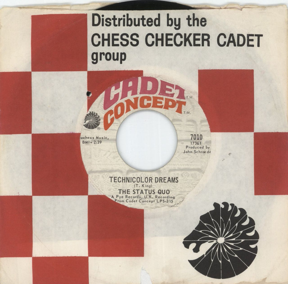 Status Quo Technicolor Dreams - EX US 7" vinyl single (7 inch record / 45) 7010
