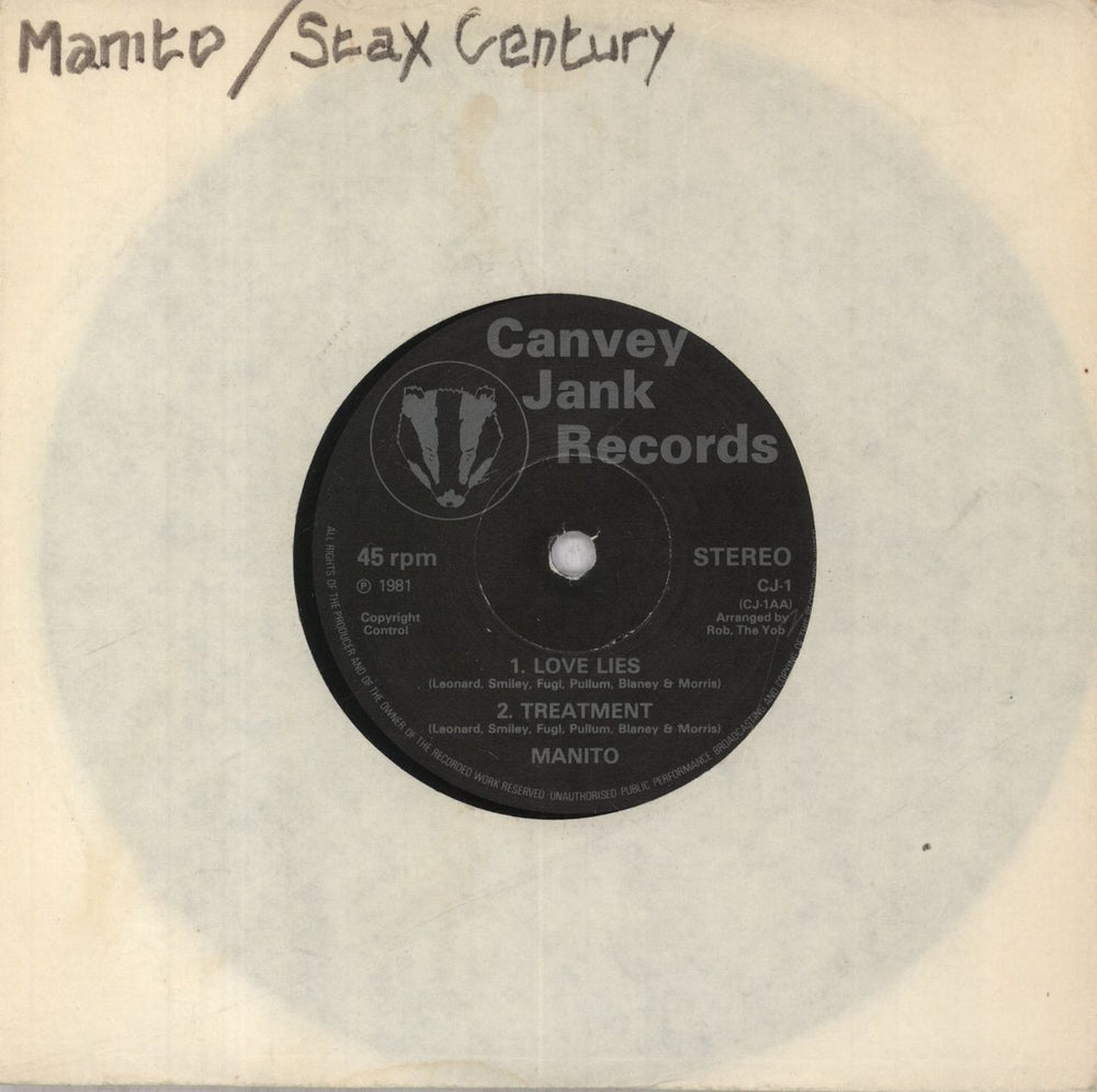 Stax Century Untitled Split E.P. UK 7" vinyl single (7 inch record / 45) CJ-1