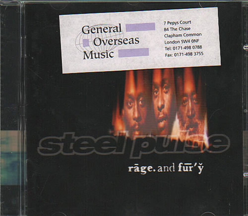 Steel Pulse Rage And Fury UK Promo CD album (CDLP) WMDCD4