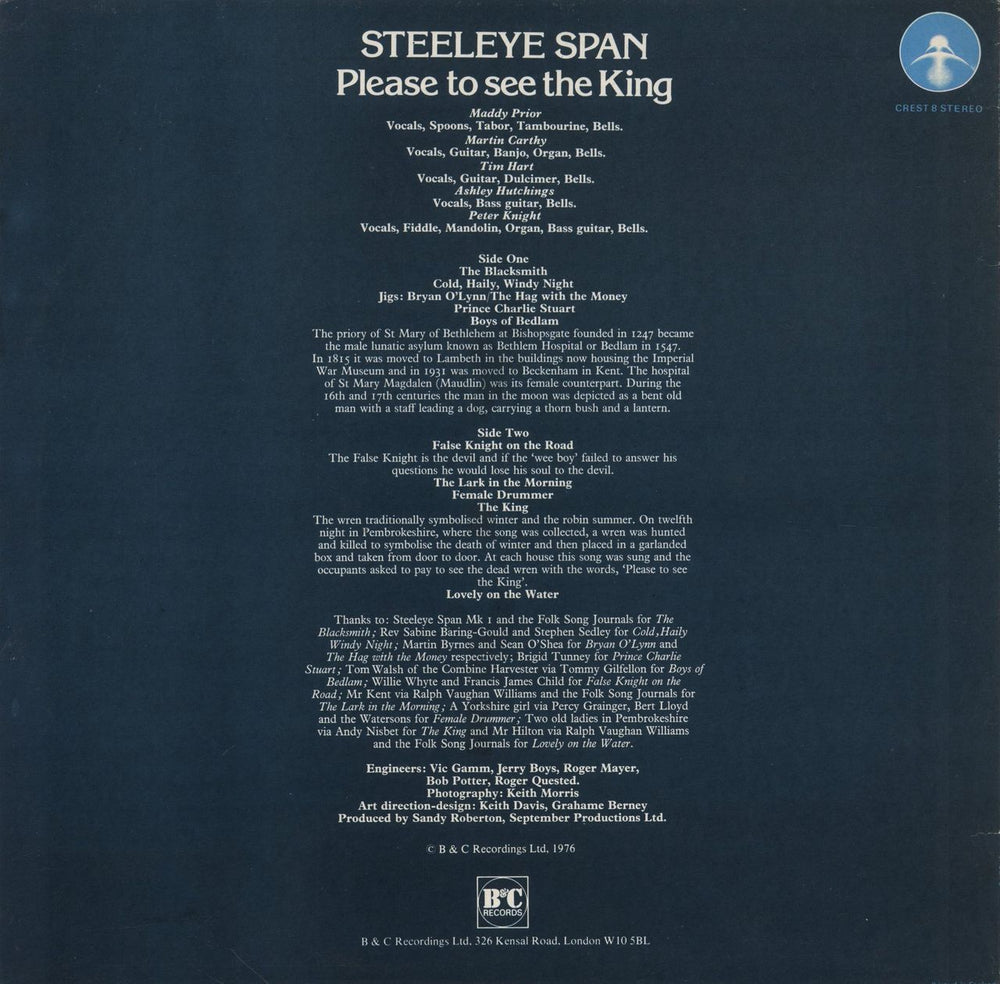 Steeleye Span Please To See The King - 3rd UK vinyl LP album (LP record)