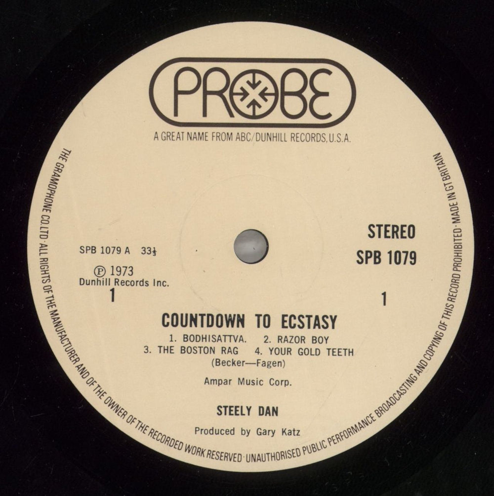 Steely Dan Countdown To Ecstasy + Insert UK vinyl LP album (LP record) S-DLPCO781201