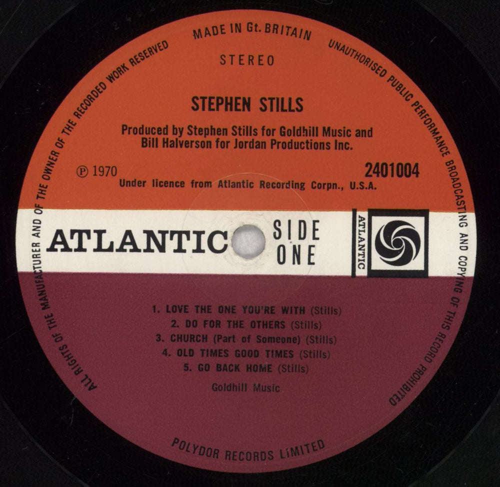Stephen Stills Stephen Stills - Laminated - VG UK vinyl LP album (LP record) SPSLPST842161