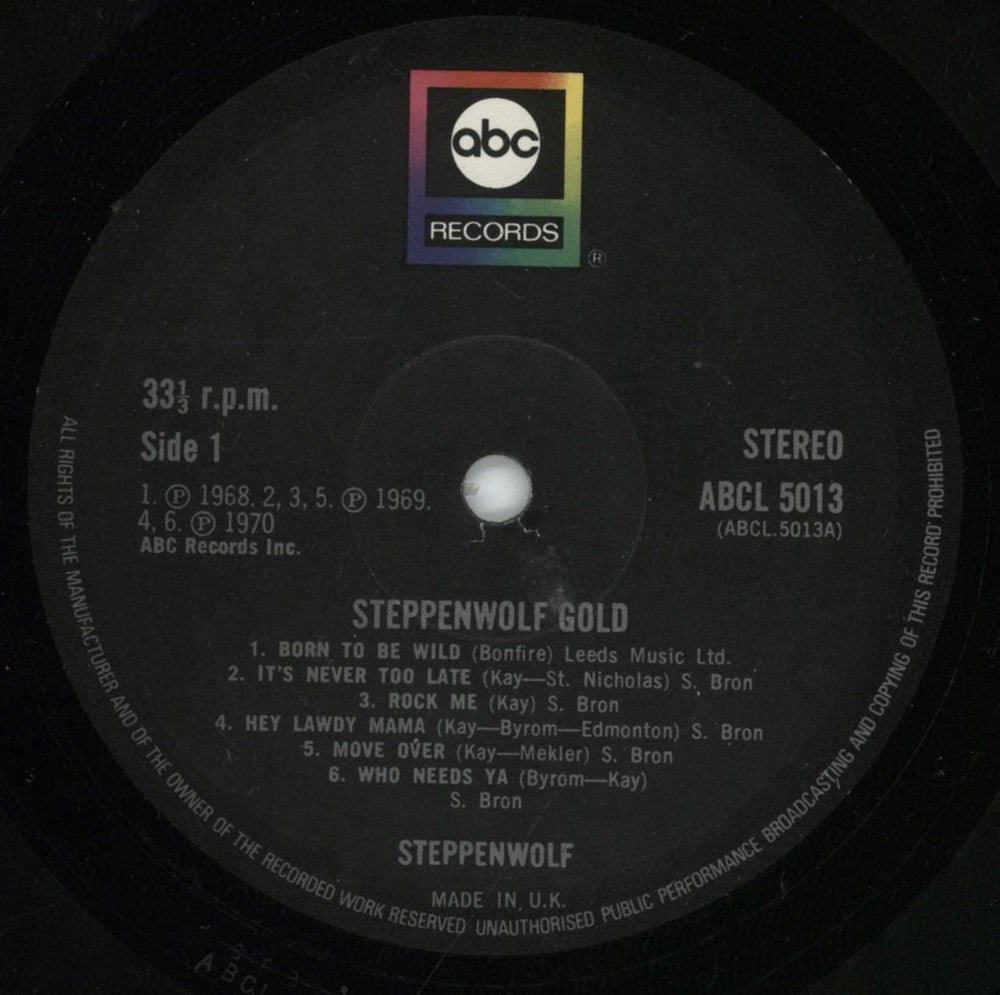 Steppenwolf Gold UK vinyl LP album (LP record) SPPLPGO706497