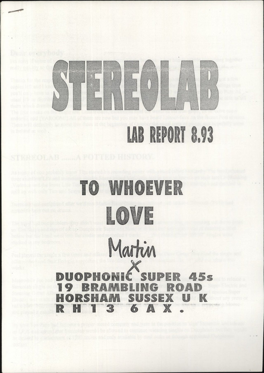 Stereolab Peng! + 5-page Press Release - EX UK vinyl LP album (LP record)