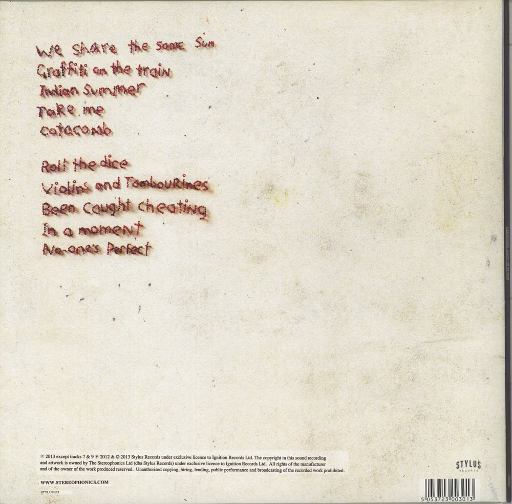 Stereophonics Graffiti On The Train UK Promo vinyl LP album (LP record)