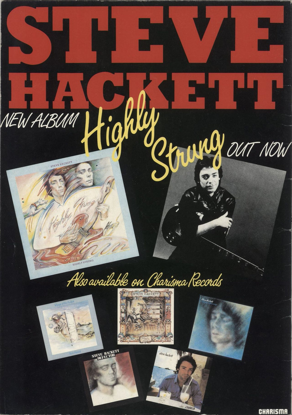 Steve Hackett Highly Strung Tour 1983 UK tour programme
