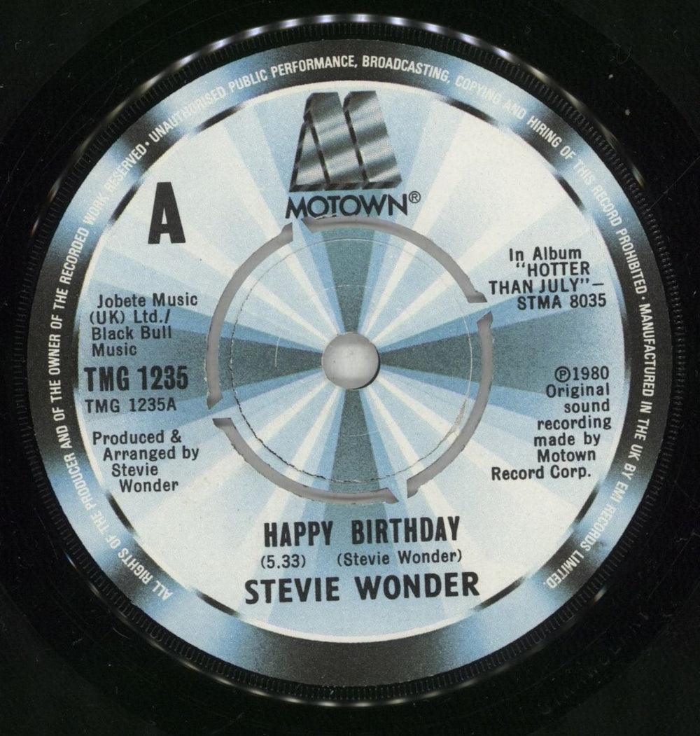 Stevie Wonder Happy Birthday - 4pr - P/S UK 7