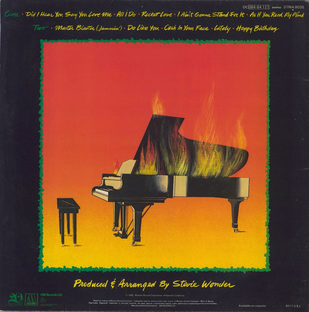 Stevie Wonder Hotter Than July UK vinyl LP album (LP record)