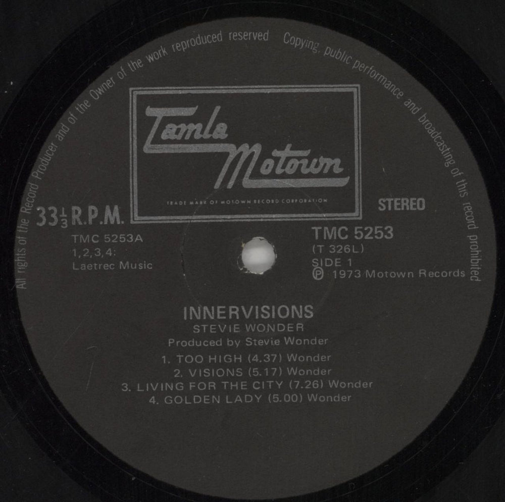 Stevie Wonder Innervisions - 1st South African vinyl LP album (LP record) STWLPIN861789