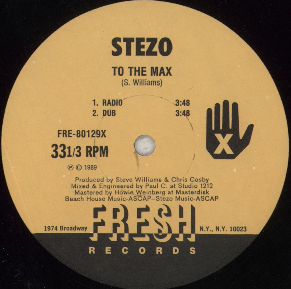 Stezo To The Max US 12" vinyl single (12 inch record / Maxi-single) 8S-12TO853377