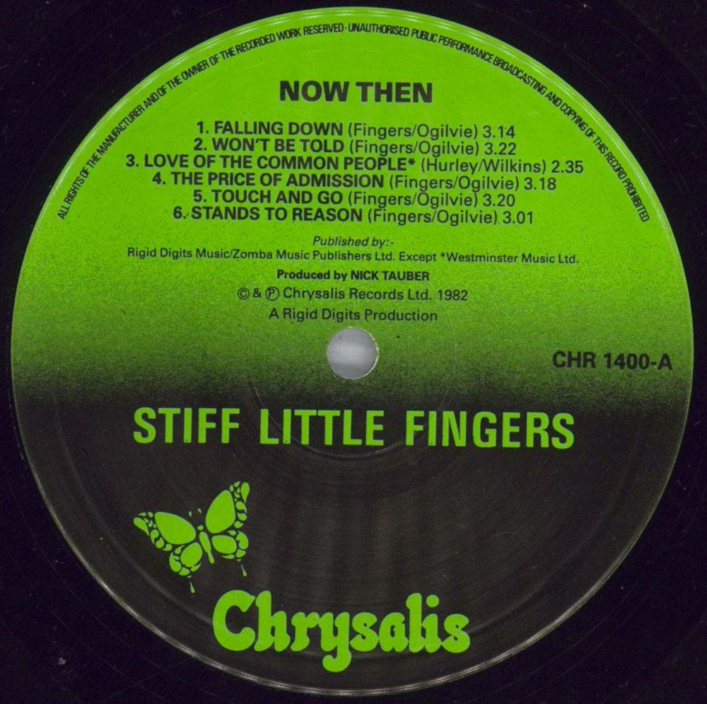 Stiff Little Fingers Now Then... - Shrink UK vinyl LP album (LP record) SFILPNO828586