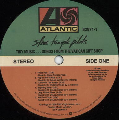 Stone Temple Pilots Tiny Music...Songs From The Vatican Gift Shop US vinyl LP album (LP record) PTSLPTI881279