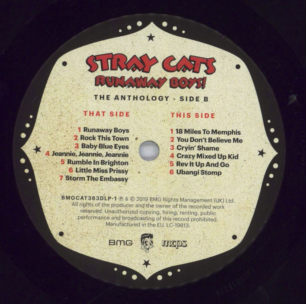 Stray Cats Runaway Boys! The Anthology UK 2-LP vinyl record set (Double LP Album) SRY2LRU830584