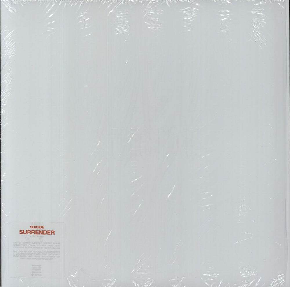 Suicide Surrender: A Collection - Blood Red Vinyl UK 2-LP vinyl record set (Double LP Album) SUICIDELP06