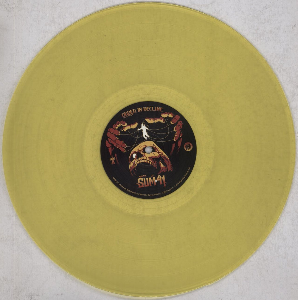 Sum 41 Order In Decline - Yellow Vinyl UK vinyl LP album (LP record) S41LPOR838321