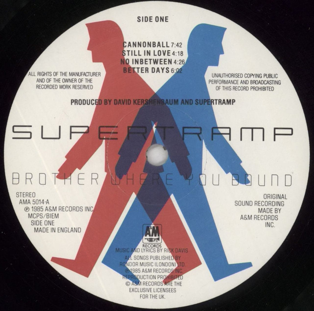 Supertramp Brother Where You Bound UK vinyl LP album (LP record) SPTLPBR392994