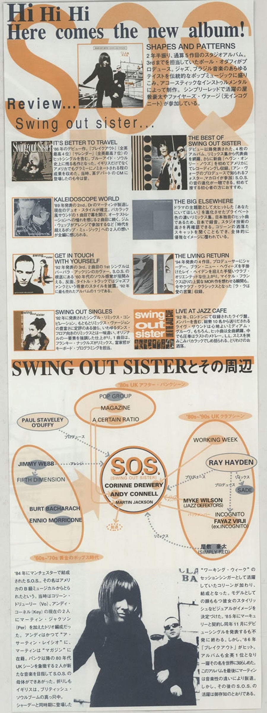 Swing Out Sister Shapes & Patterns - Pair Of Handbills Japanese Promo handbill SOSHBSH638804