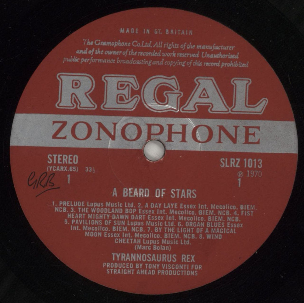 T-Rex / Tyrannosaurus Rex A Beard Of Stars + Insert - VG UK vinyl LP album (LP record) REXLPAB551612