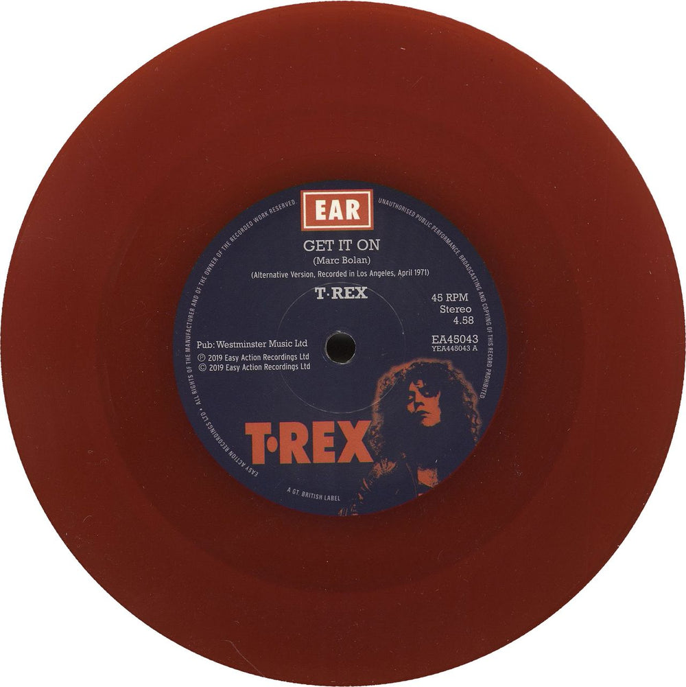 T-Rex / Tyrannosaurus Rex Get It On - Red vinyl UK 7" vinyl single (7 inch record / 45) REX07GE745713