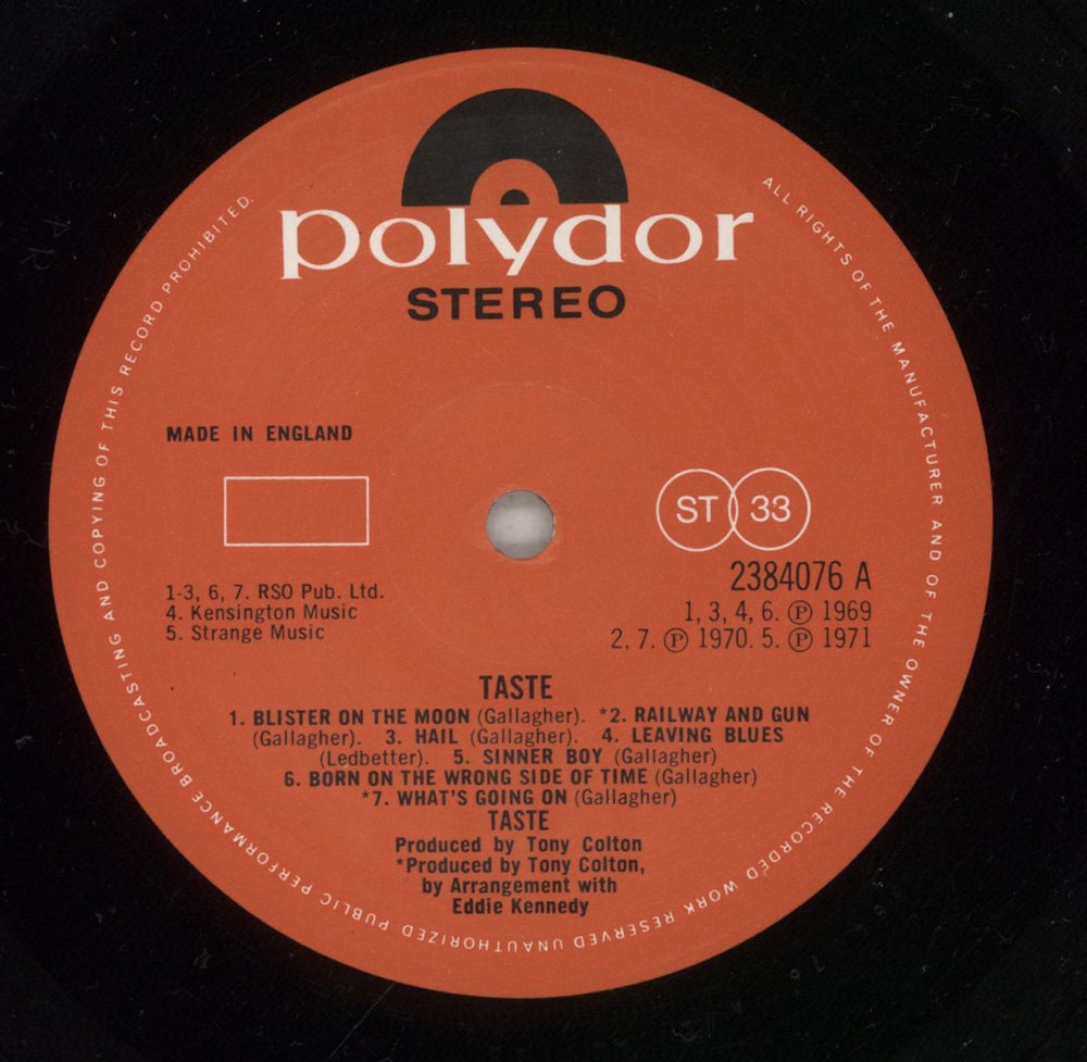 Taste Taste - 1st UK vinyl LP album (LP record) TTELPTA183579