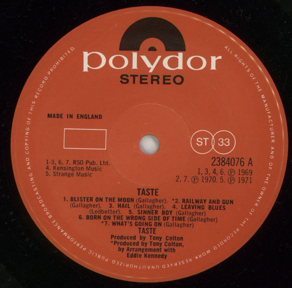 Taste Taste - 2nd UK vinyl LP album (LP record) TTELPTA595680
