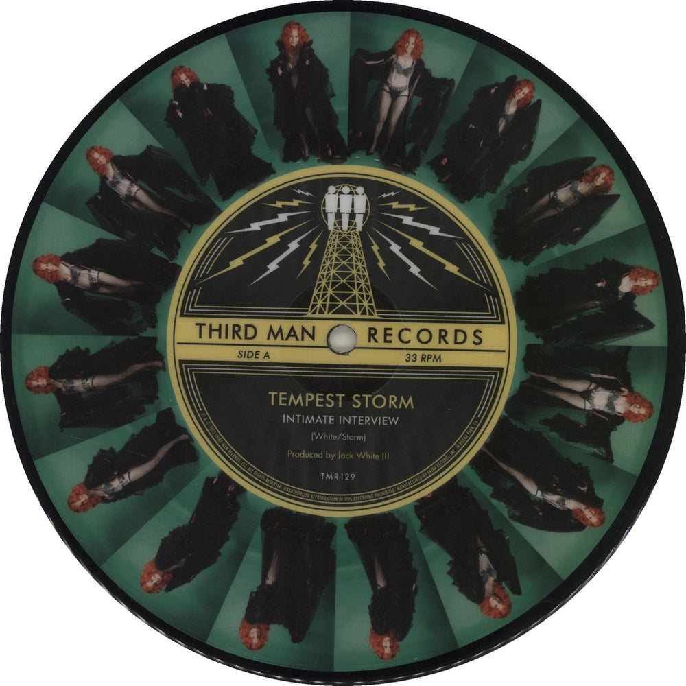 Tempest Storm Interview With Tempest Storm By Jack White US 7" vinyl picture disc (7 inch picture disc single) YFM7PIN680629