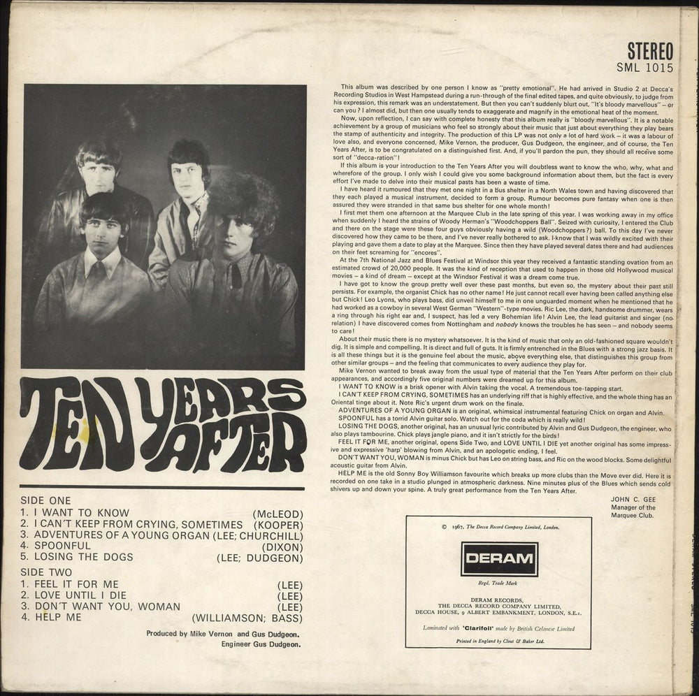 Ten Years After Ten Years After - 2nd UK vinyl LP album (LP record)