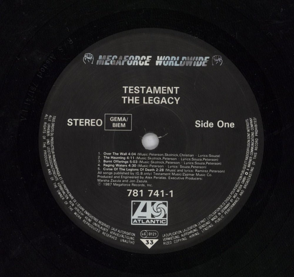 Testament The Legacy - EX German vinyl LP album (LP record) 075678174117