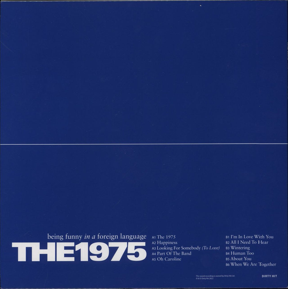 The 1975 - Being Funny… blue liquid LP The 1975 - Being Funny In A Foreign Language (Blue Liquid