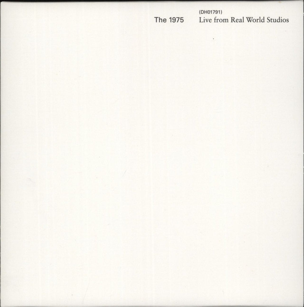 The 1975 Live From Real World Studios - White Vinyl UK 7" vinyl single (7 inch record / 45) DH01791