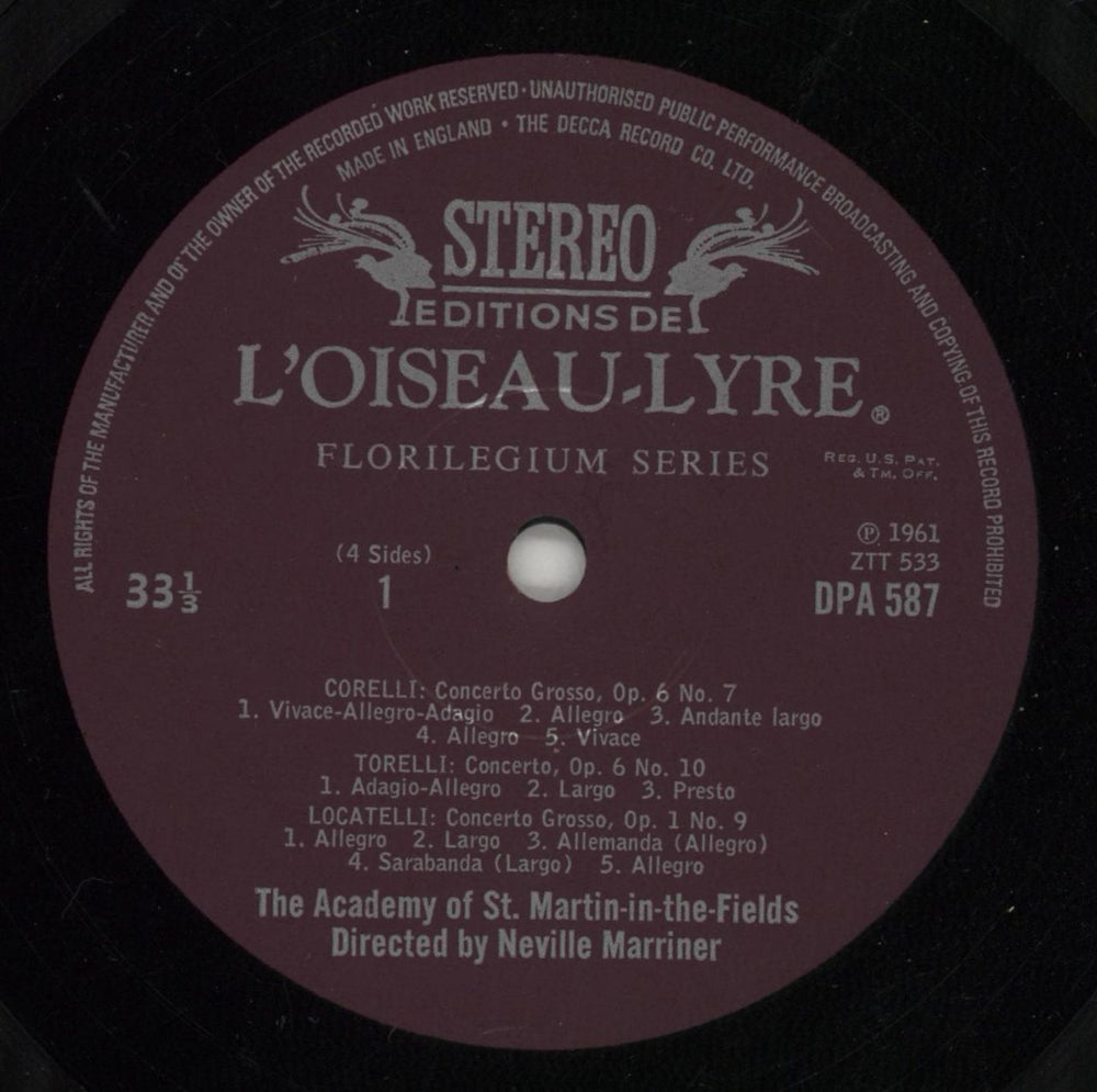 The Academy Of St. Martin-In-The-Fields Italian Concertos UK 2-LP vinyl record set (Double LP Album) U0E2LIT867524