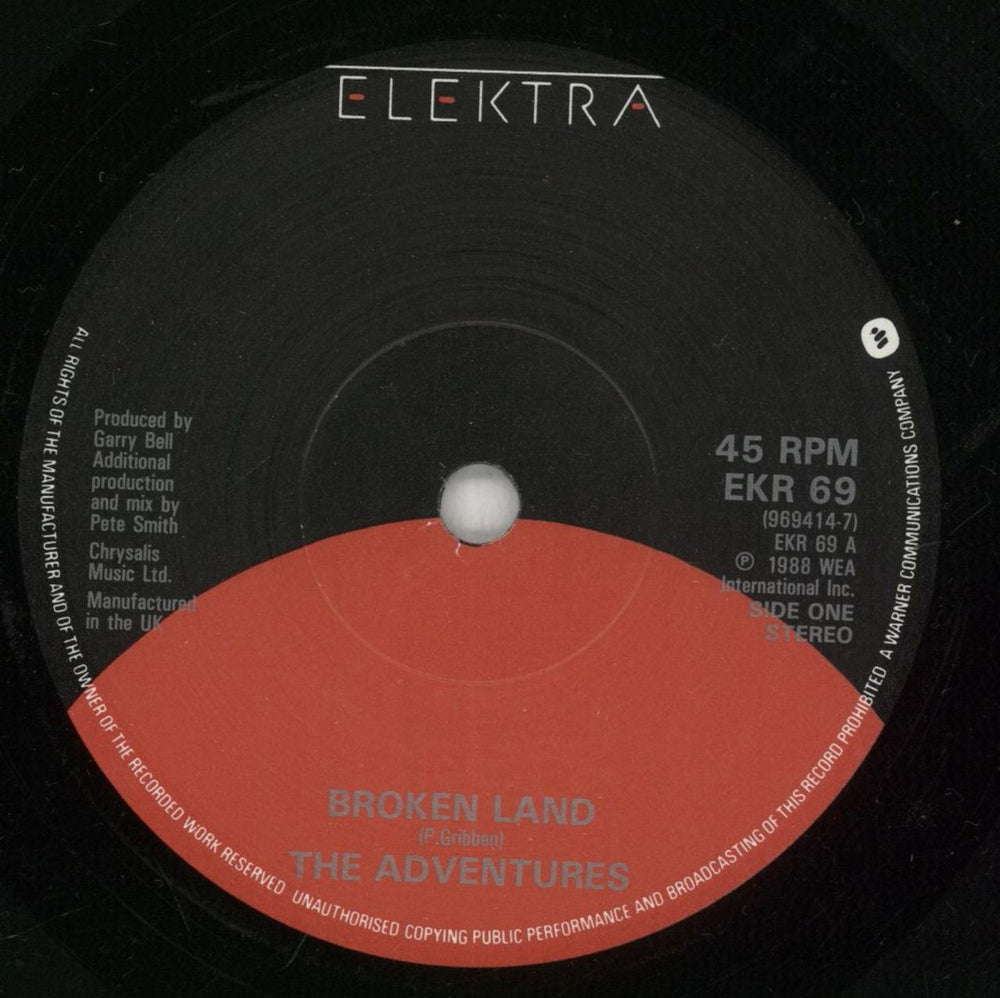 The Adventures Broken Land UK 7" vinyl single (7 inch record / 45) AVN07BR462155