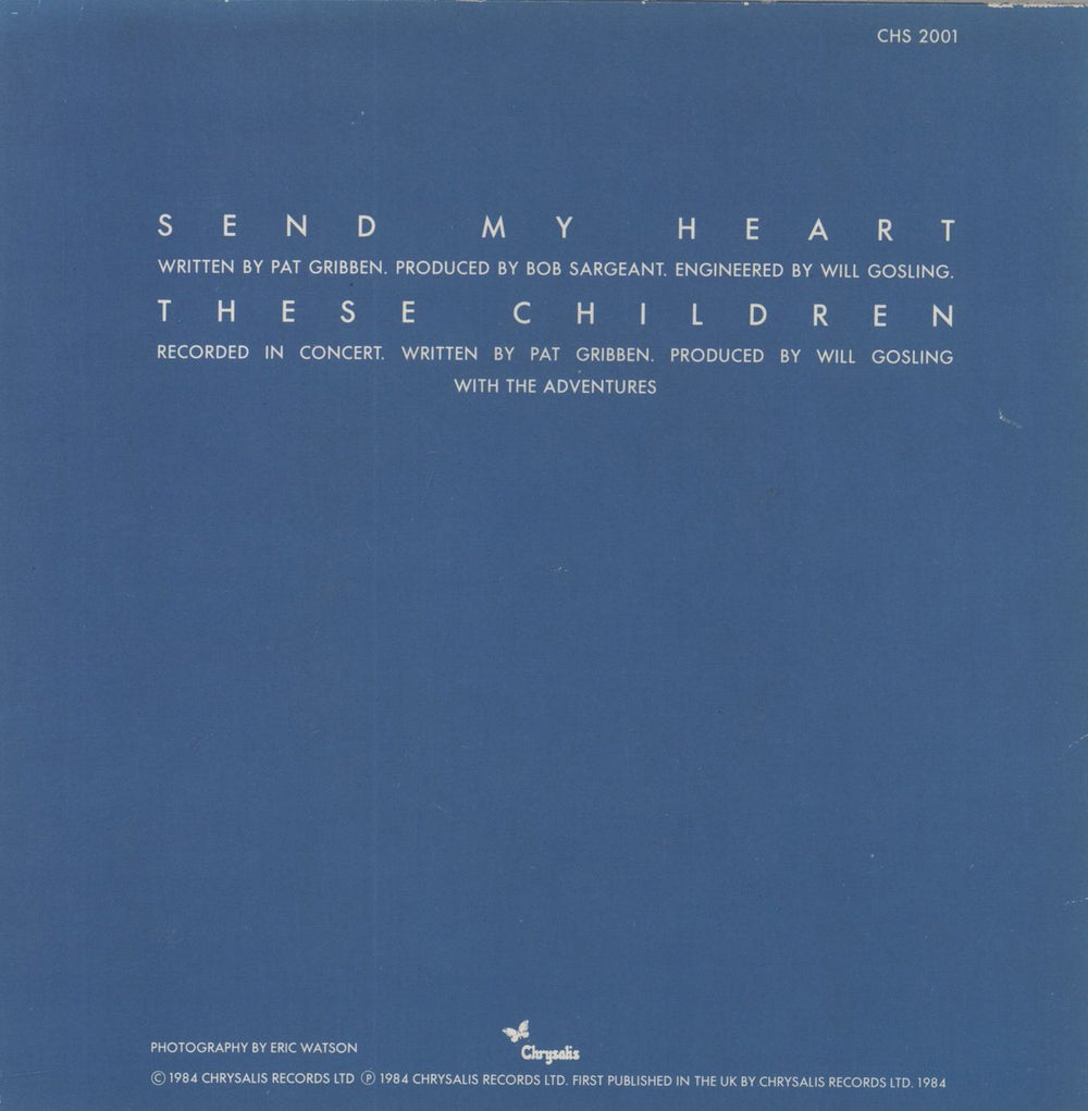 The Adventures Send My Heart - Gatefold UK 7" vinyl single (7 inch record / 45)