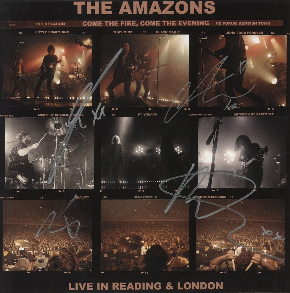 The Amazons Come the Fire, Come the Evening [Live in Reading & London] - Autographed UK 12" vinyl single (12 inch record / Maxi-single) BLOOD001