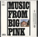 The Band Music From Big Pink UK vinyl LP album (LP record) T-BLPMU852844