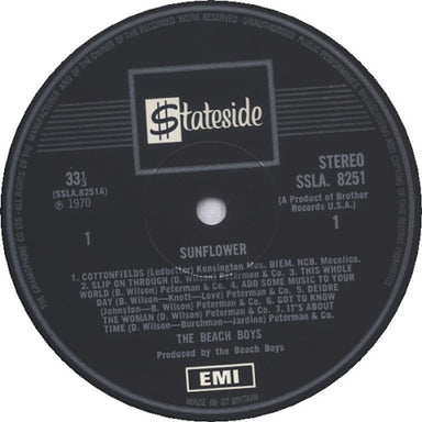 The Beach Boys Sunflower - 1st UK Vinyl LP — RareVinyl.com