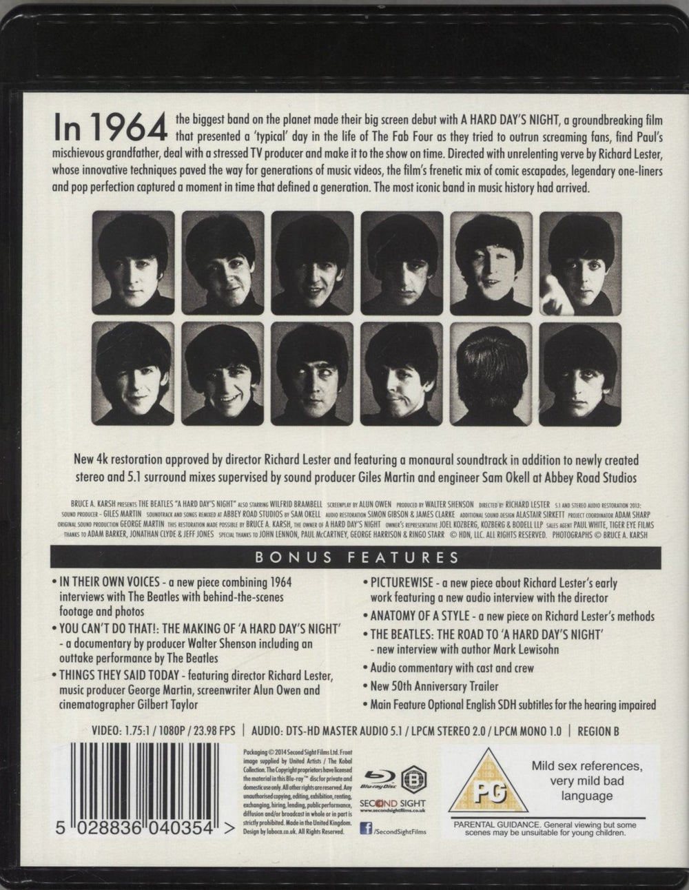 The Beatles A Hard Day’s Night: 50th Anniversary Restoration UK