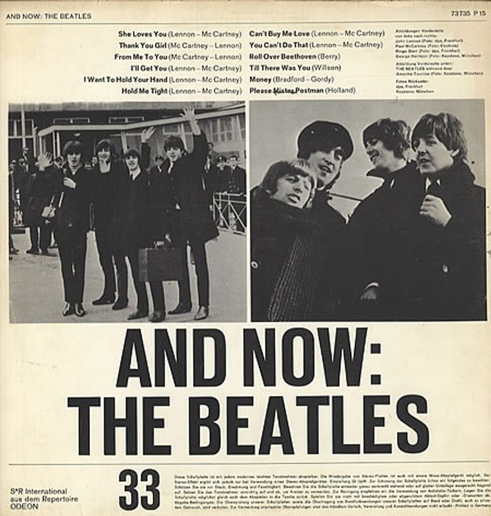 The Beatles And Now: The Beatles German vinyl LP album (LP record) BTLLPAN134545