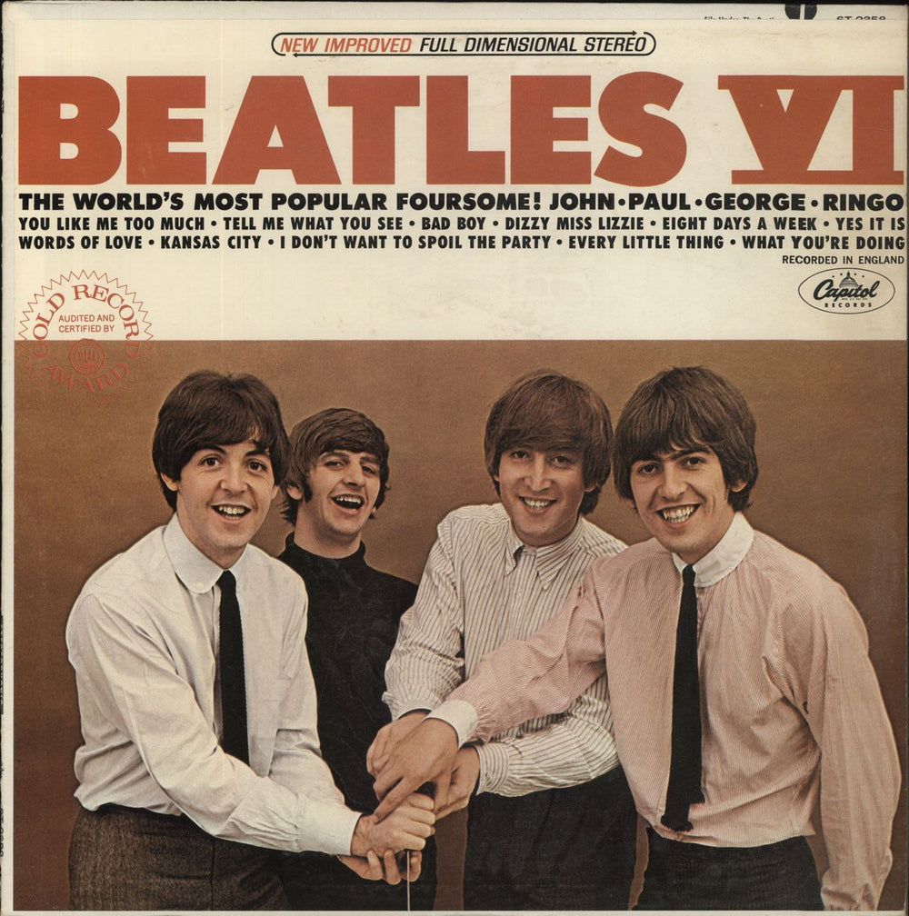 The Beatles Beatles VI - Mfd By Apple - RIAA US vinyl LP album (LP record) ST2358