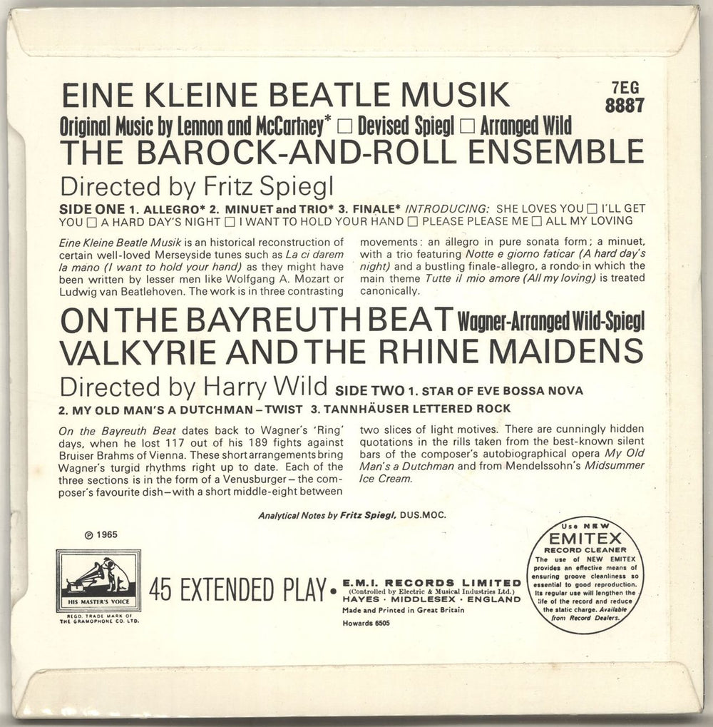 The Beatles Eine Kleine Beatle MusiK UK 7" vinyl single (7 inch record / 45) BTL07EI513188