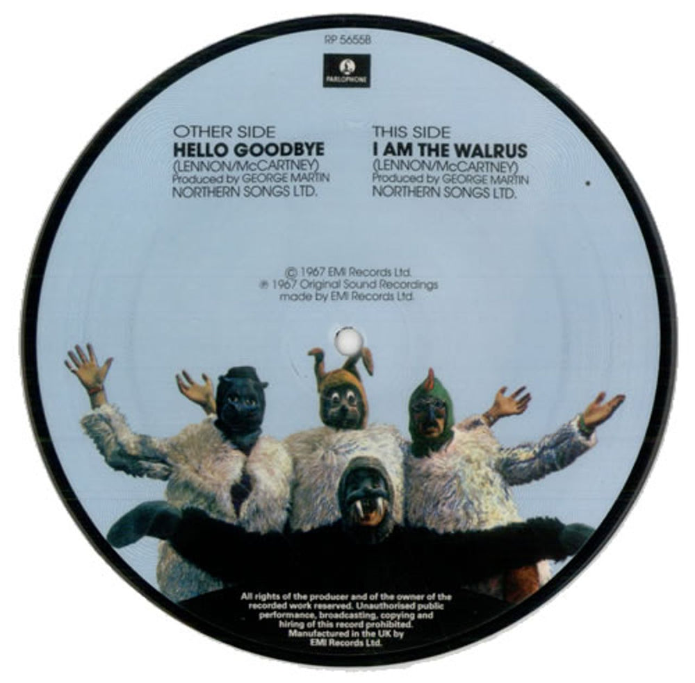 The Beatles Hello Goodbye UK 7" vinyl picture disc (7 inch picture disc single) BTL7PHE08904