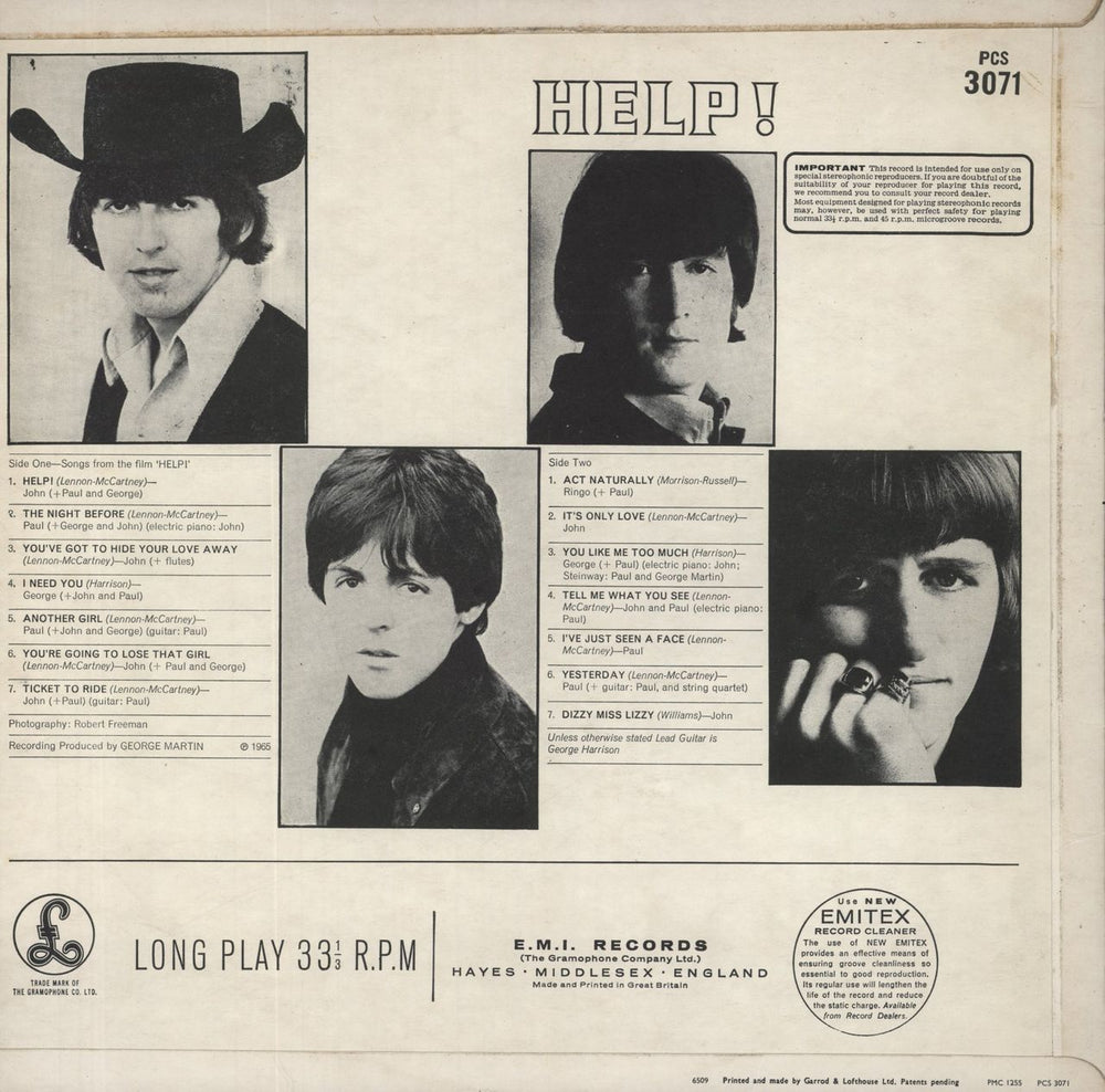 The Beatles Help! - 1st UK vinyl LP album (LP record)