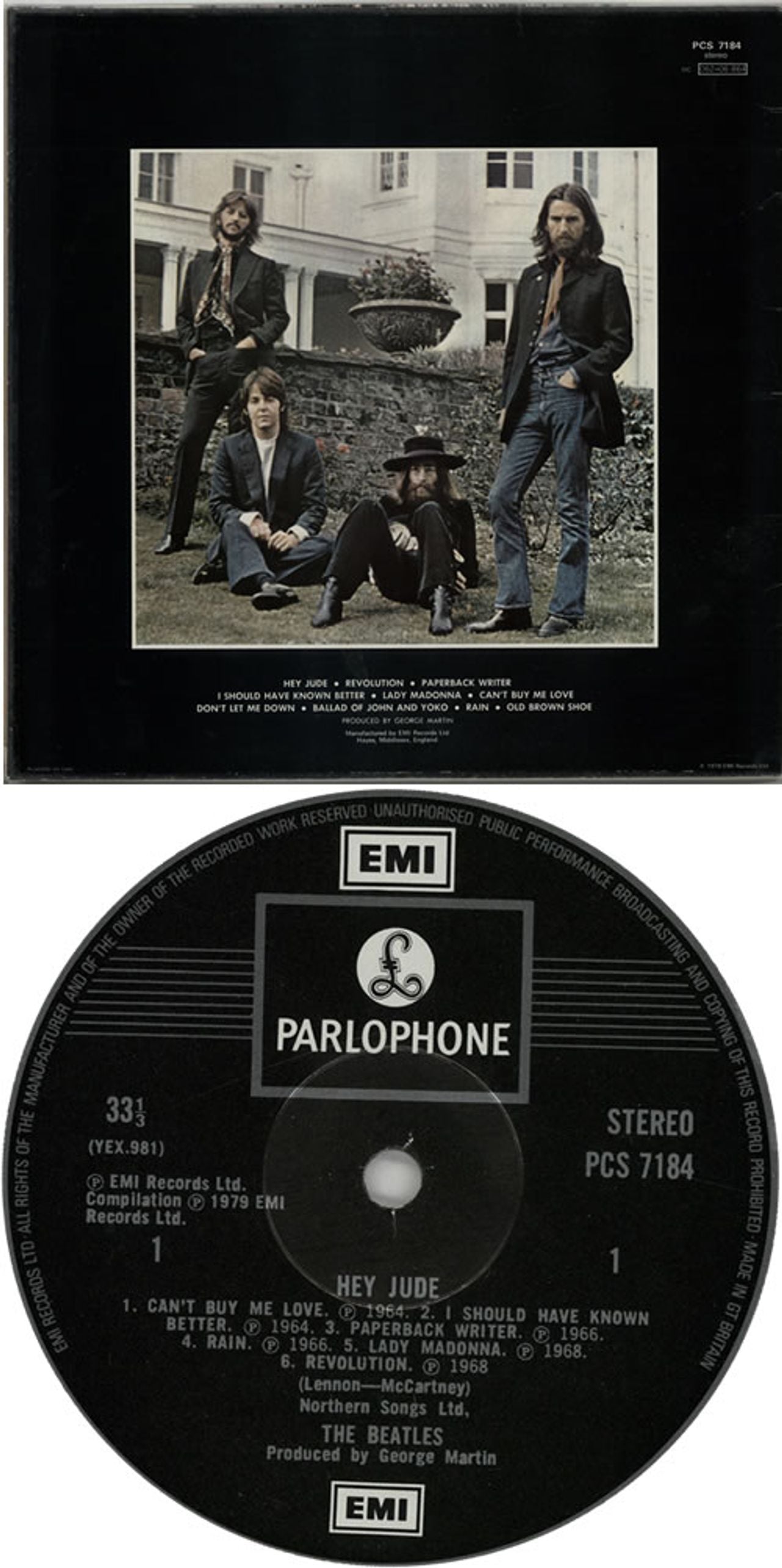 The Beatles Hey Jude - Laminated UK Vinyl LP — RareVinyl.com